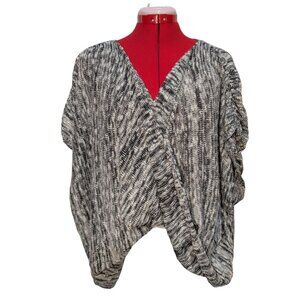 Anna & Ava Twisted Front Marled Knit Sweater 100% cotton